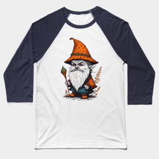 Gnome Celebrating Halloween Baseball T-Shirt
